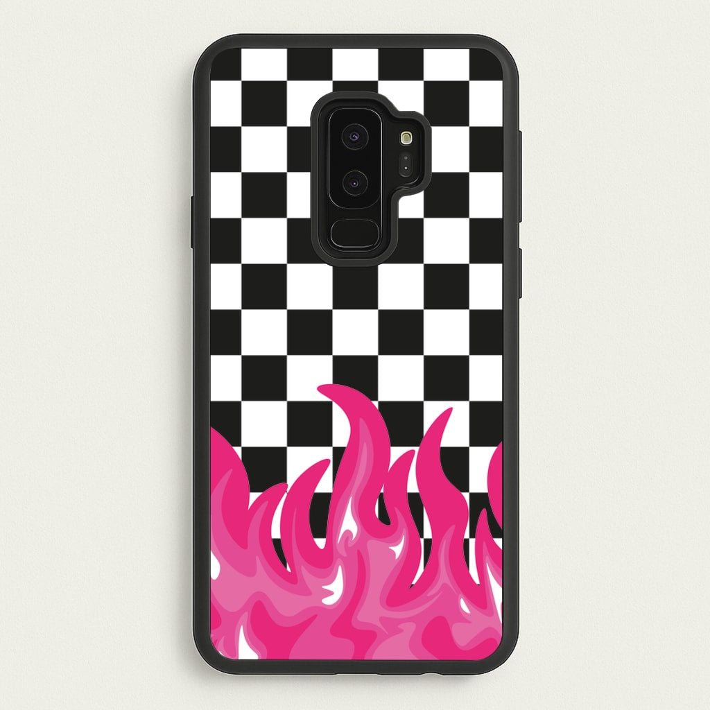 Pink Flame - Skate Aesthetic - Skate Aesthetic Phone Case for Galaxy S9 Plus
