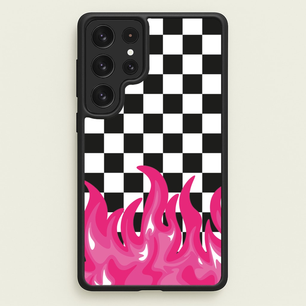 Pink Flame - Skate Aesthetic - Skate Aesthetic Phone Case for Galaxy S22 Ultra
