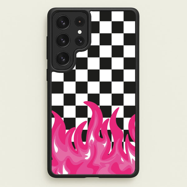 Pink Flame - Skate Aesthetic - Skate Aesthetic Phone Case for Galaxy S22 Ultra
