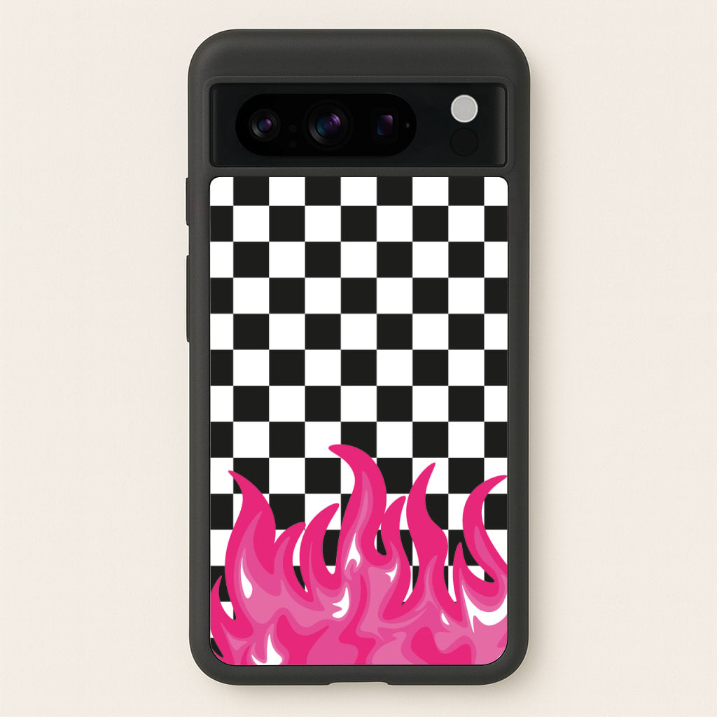 Pink Flame - Skate Aesthetic - Skate Aesthetic Phone Case for Google Pixel 8 Pro