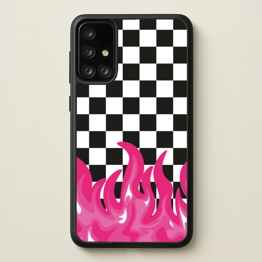Pink Flame - Skate Aesthetic - Skate Aesthetic Phone Case for Galaxy A71