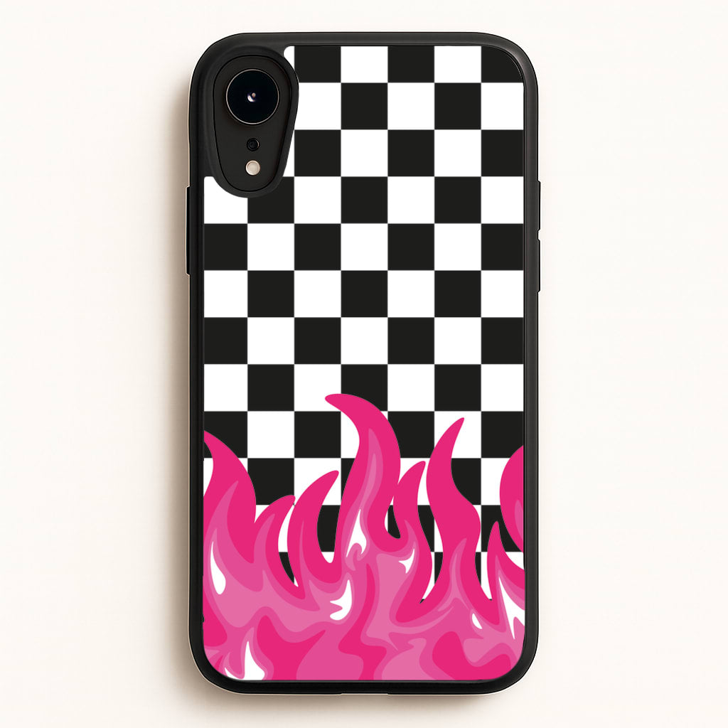 Pink Flame - Skate Aesthetic - Skate Aesthetic Phone Case for iPhone XR