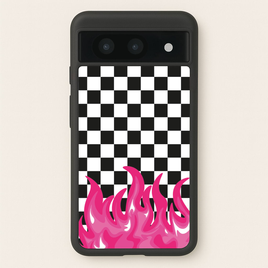Pink Flame - Skate Aesthetic - Skate Aesthetic Phone Case for Google Pixel 8a
