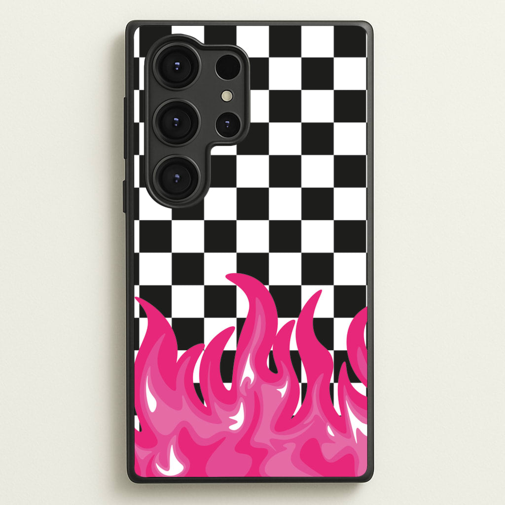 Pink Flame - Skate Aesthetic - Skate Aesthetic Phone Case for Galaxy S25 Ultra