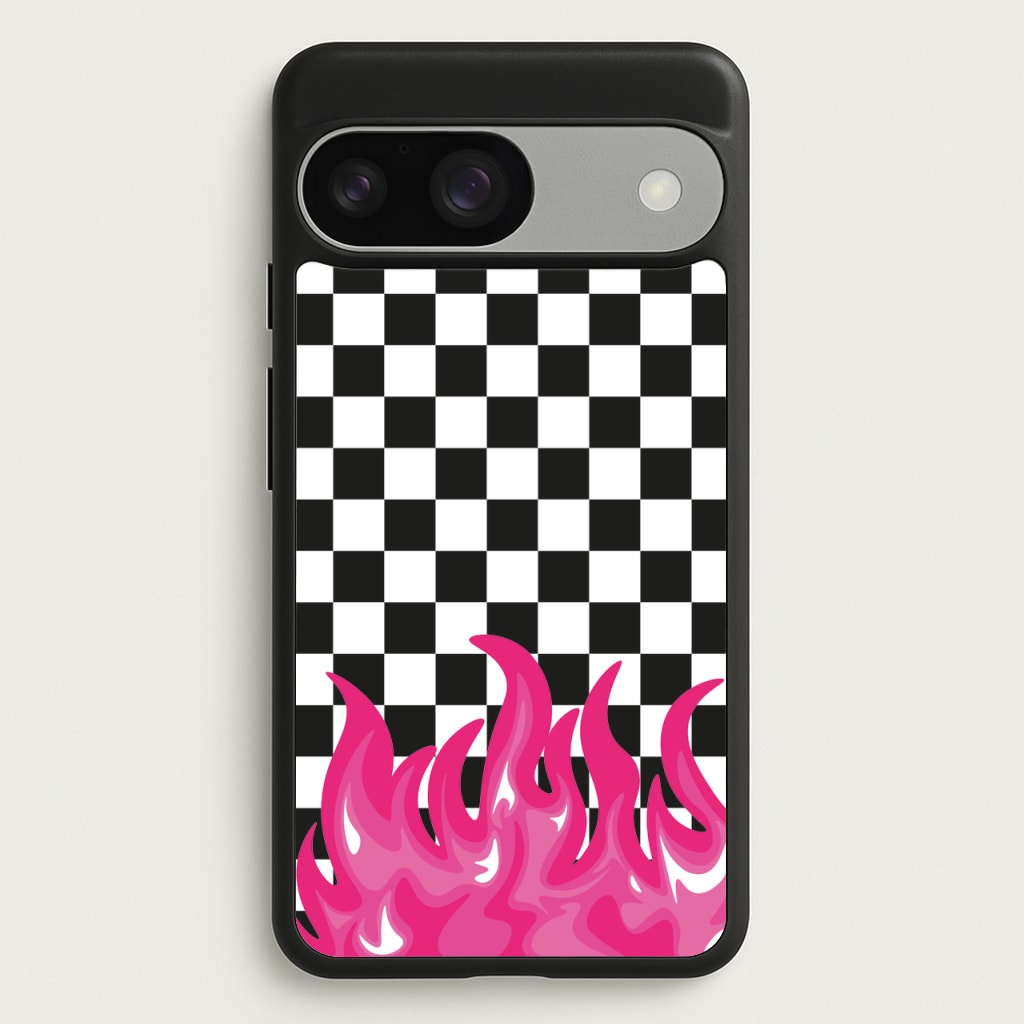 Pink Flame - Skate Aesthetic - Skate Aesthetic Phone Case for Google Pixel 9 / 9 Pro