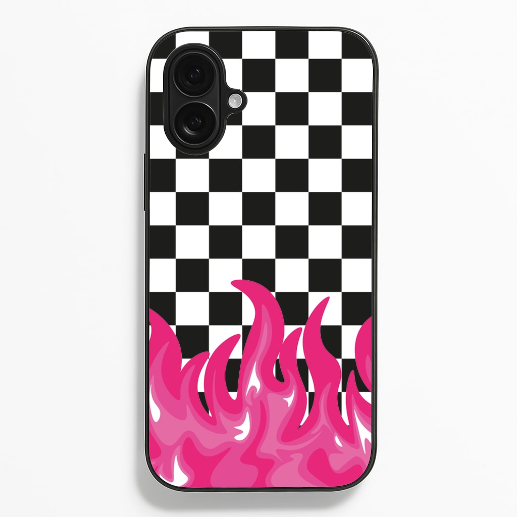 Pink Flame - Skate Aesthetic - Skate Aesthetic Phone Case for iPhone 16 Plus