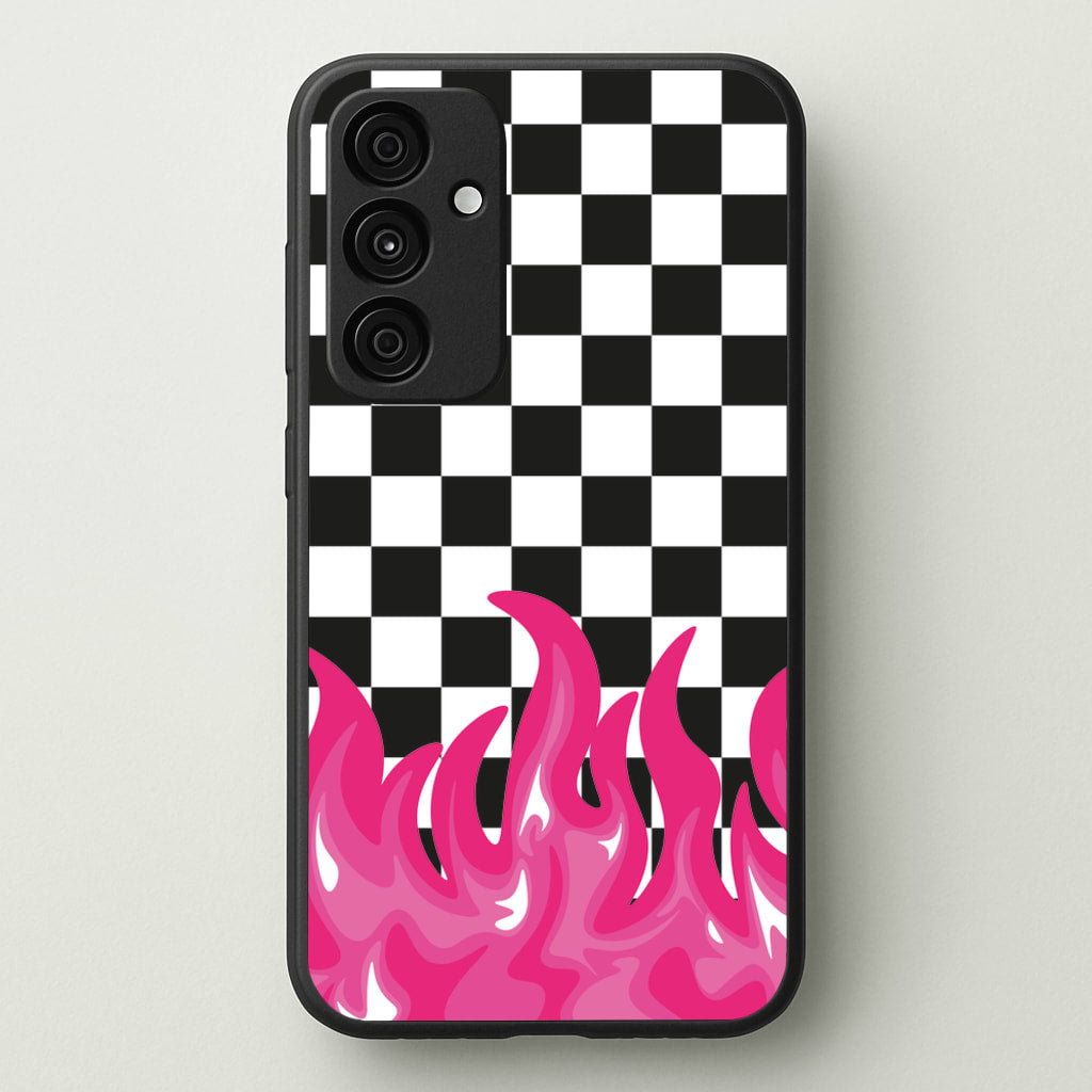 Pink Flame - Skate Aesthetic - Skate Aesthetic Phone Case for Galaxy A35