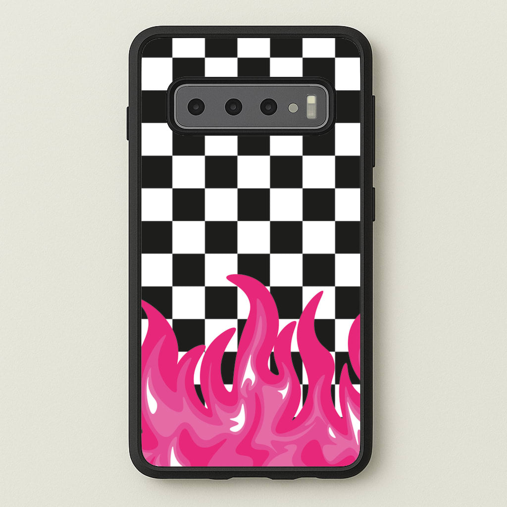 Pink Flame - Skate Aesthetic - Skate Aesthetic Phone Case for Galaxy S10 Plus