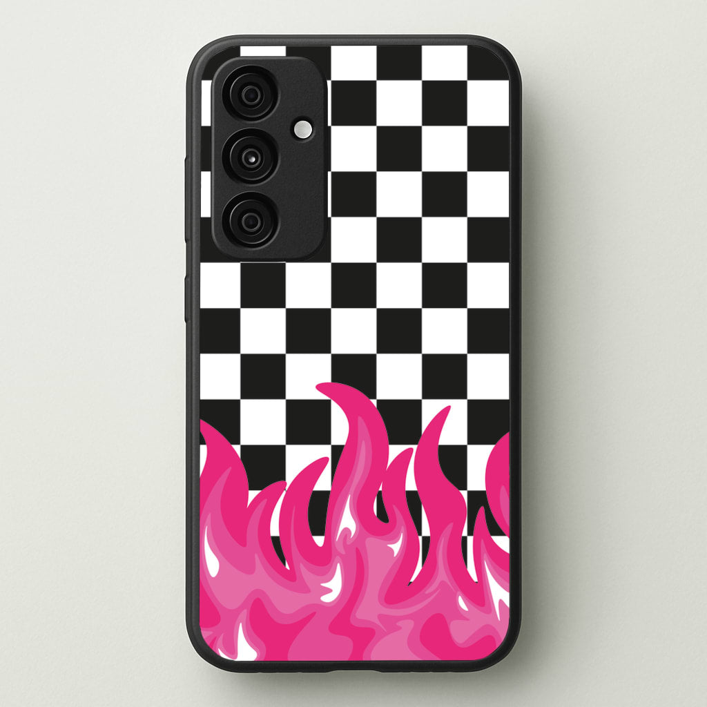 Pink Flame - Skate Aesthetic - Skate Aesthetic Phone Case for Galaxy A55