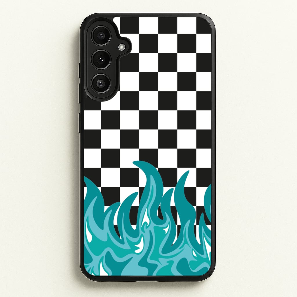 Blue Flame - Skate Aesthetic - Skate Aesthetic Phone Case for Galaxy A34