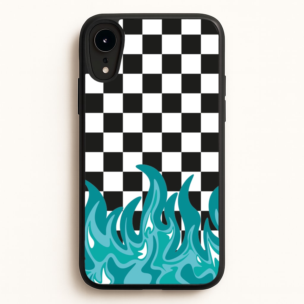 Blue Flame - Skate Aesthetic - Skate Aesthetic Phone Case for iPhone XR