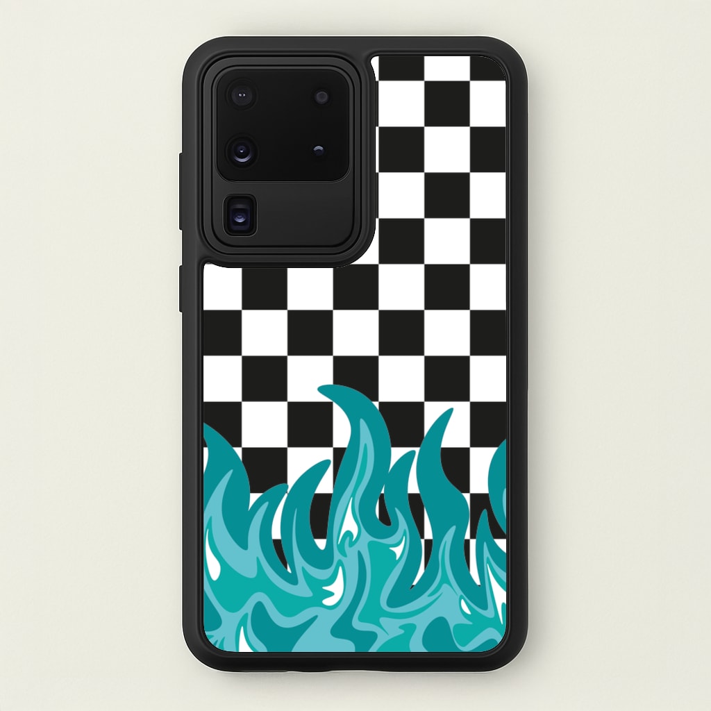 Blue Flame - Skate Aesthetic - Skate Aesthetic Phone Case for Galaxy S20 Ultra