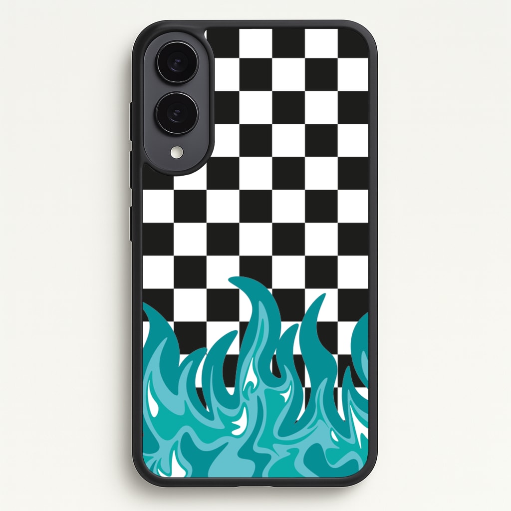 Blue Flame - Skate Aesthetic - Skate Aesthetic Phone Case for Galaxy S25 Edge