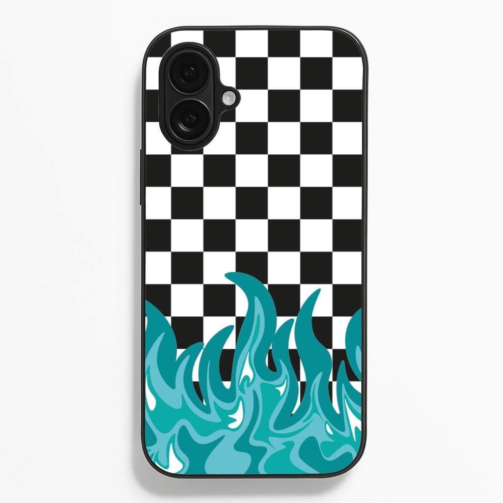 Blue Flame - Skate Aesthetic - Skate Aesthetic Phone Case for iPhone 16 Plus
