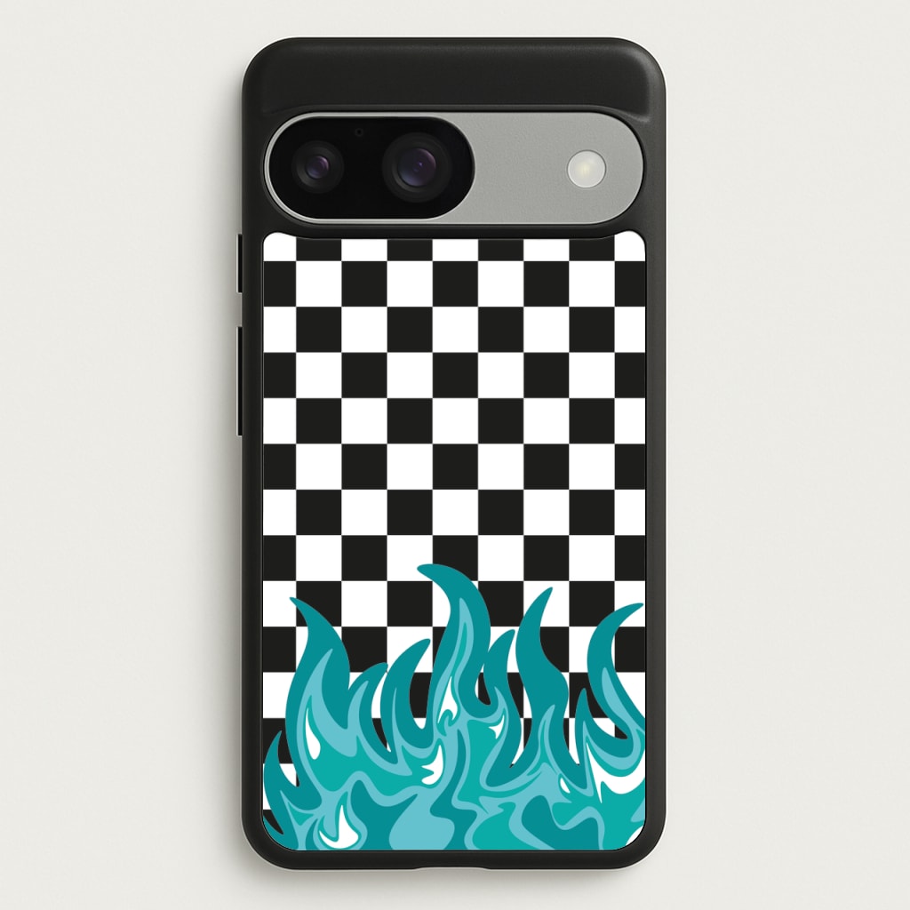 Blue Flame - Skate Aesthetic - Skate Aesthetic Phone Case for Google Pixel 9 / 9 Pro