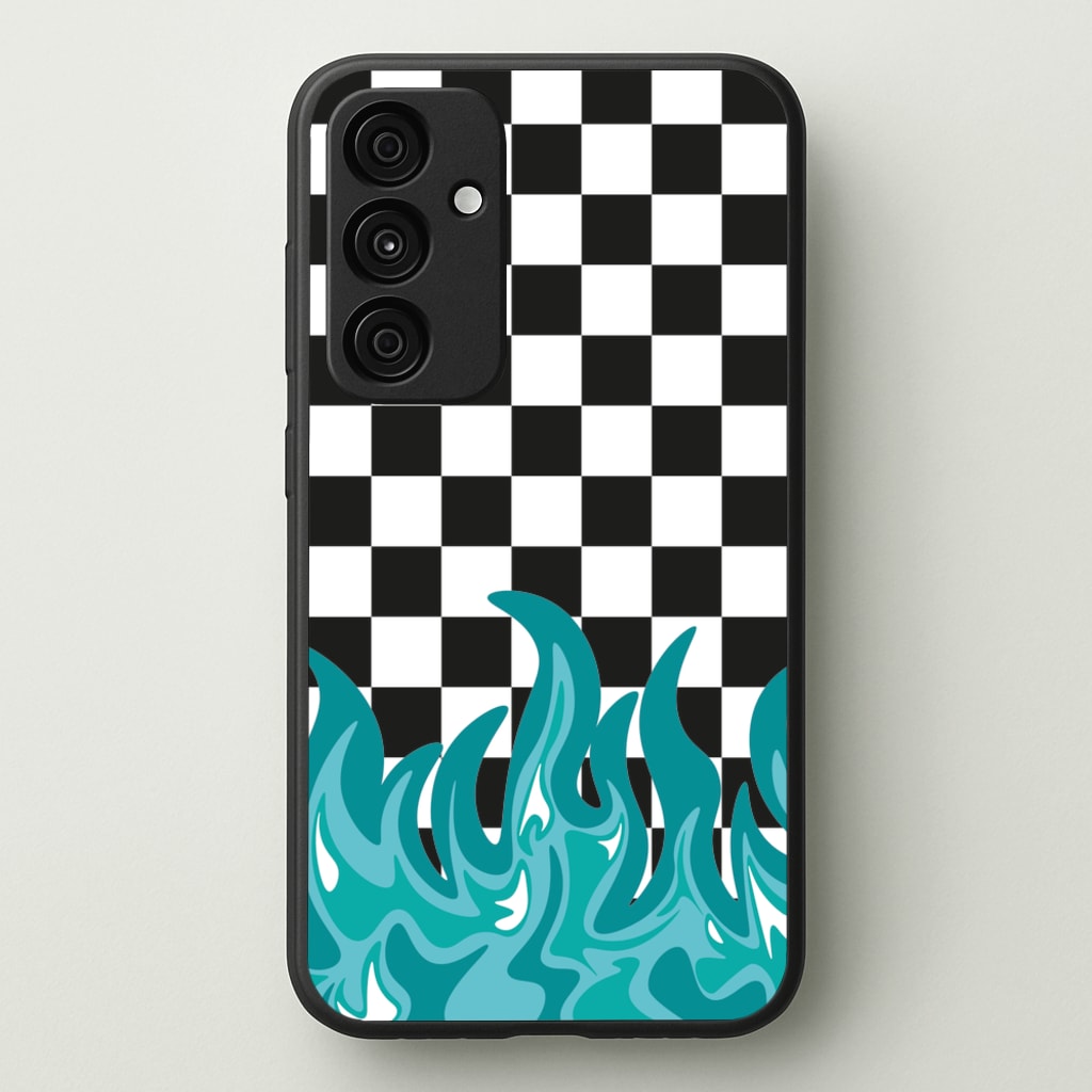 Blue Flame - Skate Aesthetic - Skate Aesthetic Phone Case for Galaxy A35