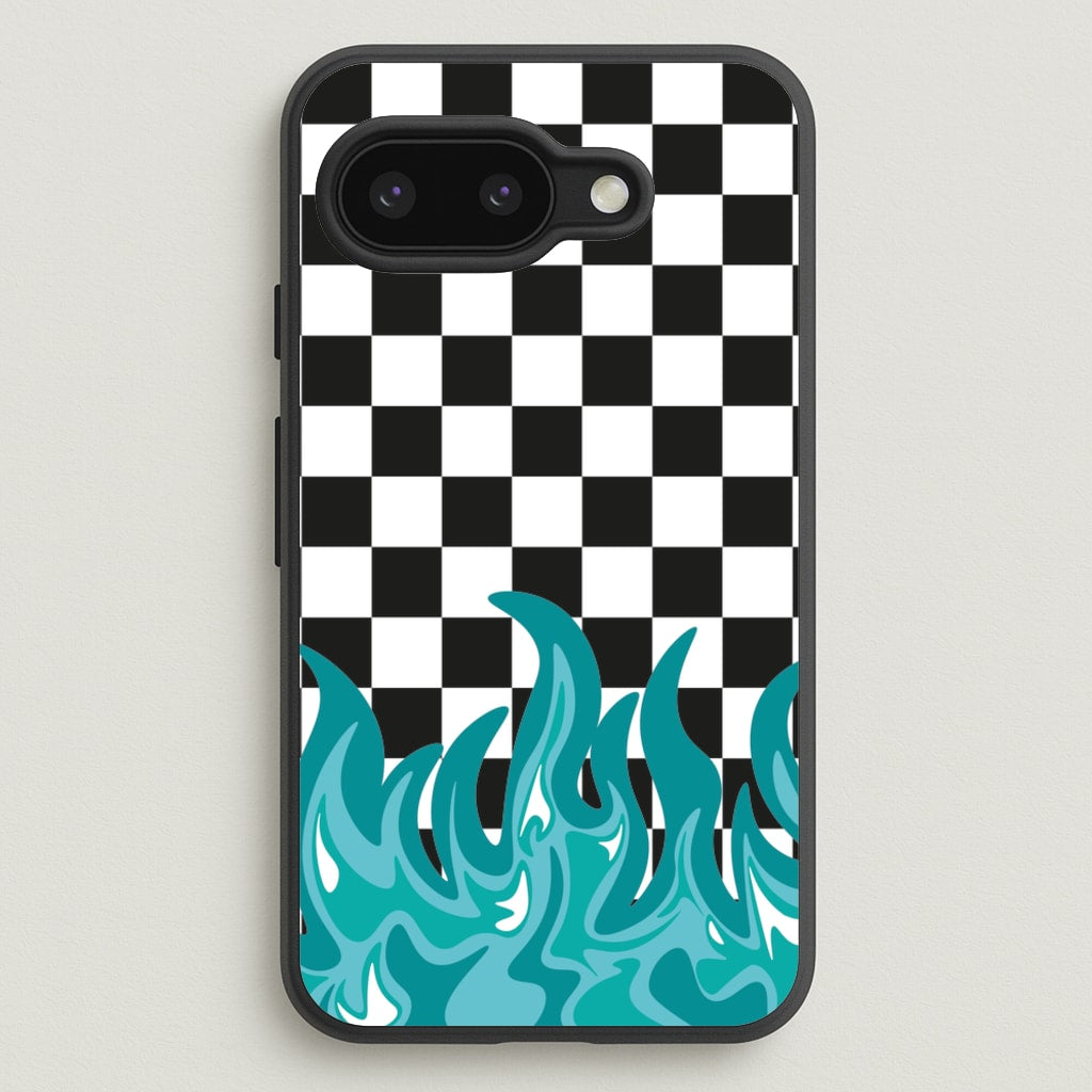 Blue Flame - Skate Aesthetic - Skate Aesthetic Phone Case for Google Pixel 9a