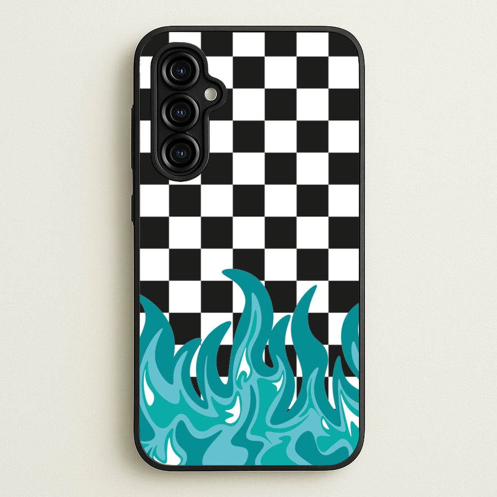 Blue Flame - Skate Aesthetic - Skate Aesthetic Phone Case for Galaxy A54