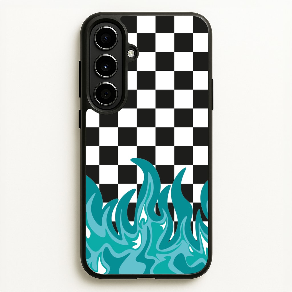 Blue Flame - Skate Aesthetic - Skate Aesthetic Phone Case for Galaxy A56