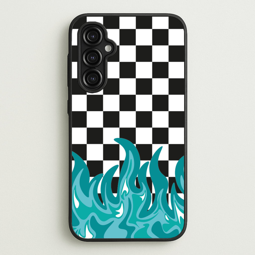 Blue Flame - Skate Aesthetic - Skate Aesthetic Phone Case for Galaxy A14