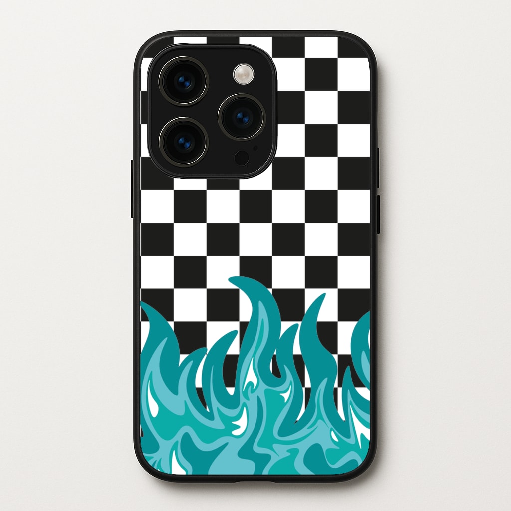 Blue Flame - Skate Aesthetic - Skate Aesthetic Phone Case for iPhone 15 Pro