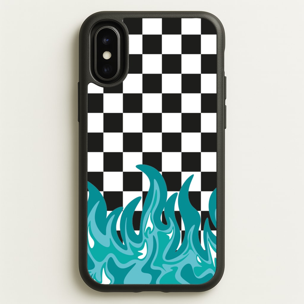 Blue Flame - Skate Aesthetic - Skate Aesthetic Phone Case for iPhone X / XS