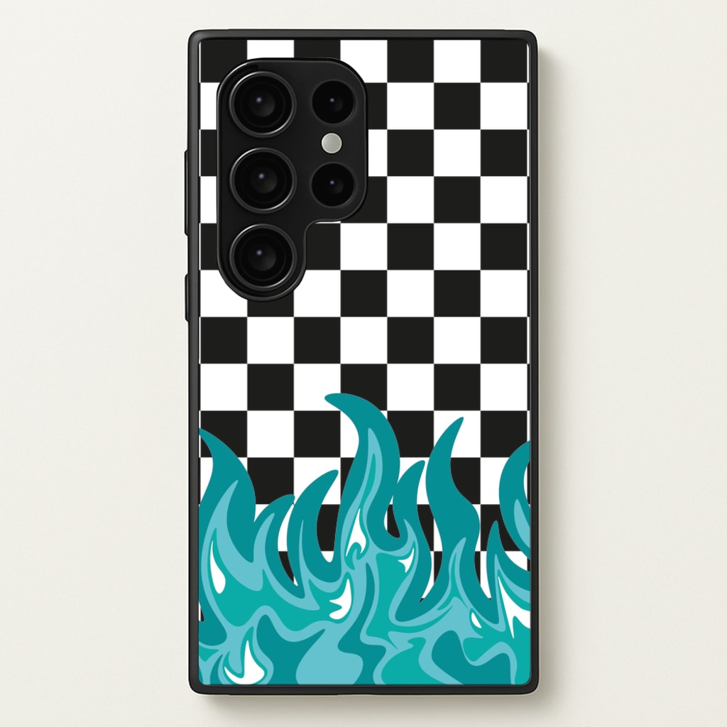 Blue Flame - Skate Aesthetic - Skate Aesthetic Phone Case for Galaxy S24 Ultra
