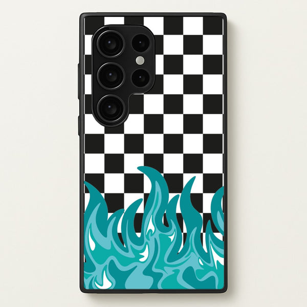 Blue Flame - Skate Aesthetic - Skate Aesthetic Phone Case for Galaxy S24 Ultra