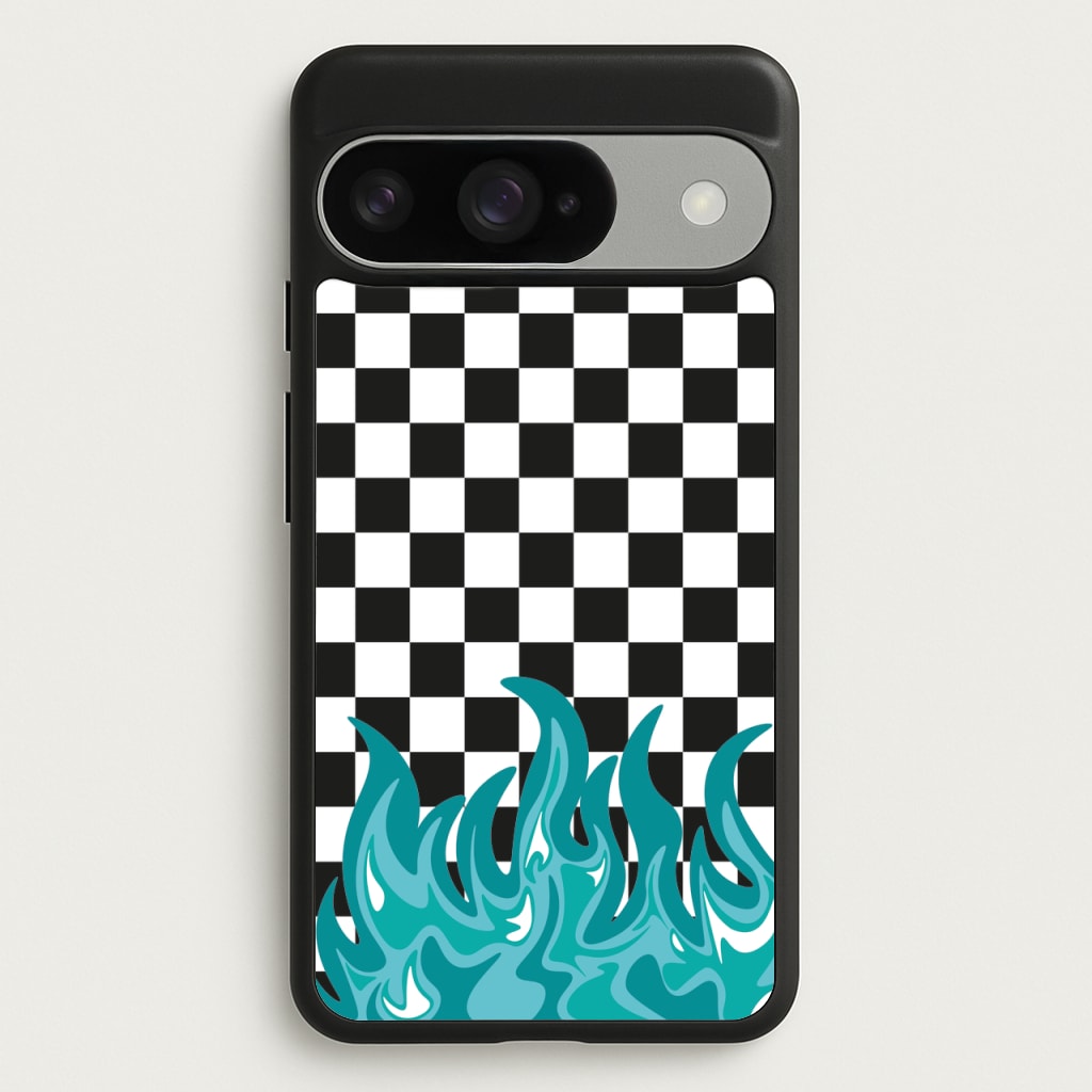 Blue Flame - Skate Aesthetic Phone Case for Google Pixel 10 / 10 Pro