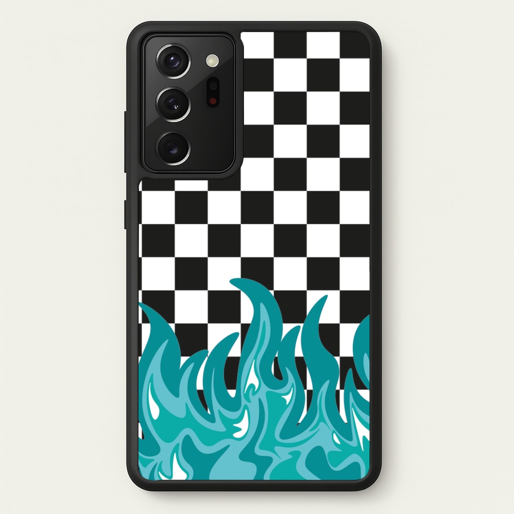 Blue Flame - Skate Aesthetic - Skate Aesthetic Phone Case for Galaxy Note 20 Ultra