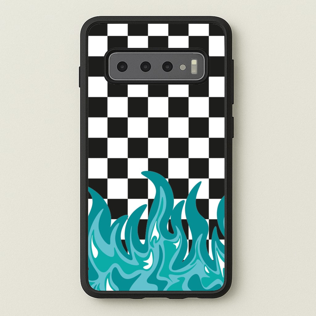 Blue Flame - Skate Aesthetic - Skate Aesthetic Phone Case for Galaxy S10