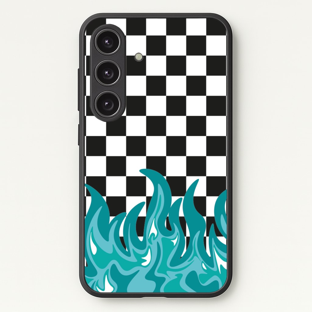 Blue Flame - Skate Aesthetic - Skate Aesthetic Phone Case for Galaxy S24 Plus