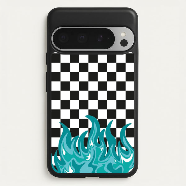 Blue Flame - Skate Aesthetic - Skate Aesthetic Phone Case for Google Pixel 9 Pro XL