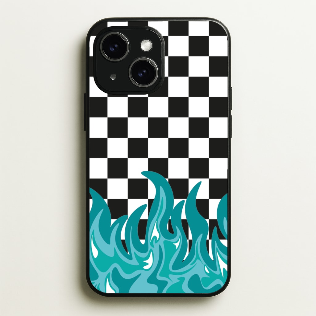 Blue Flame - Skate Aesthetic - Skate Aesthetic Phone Case for iPhone 15