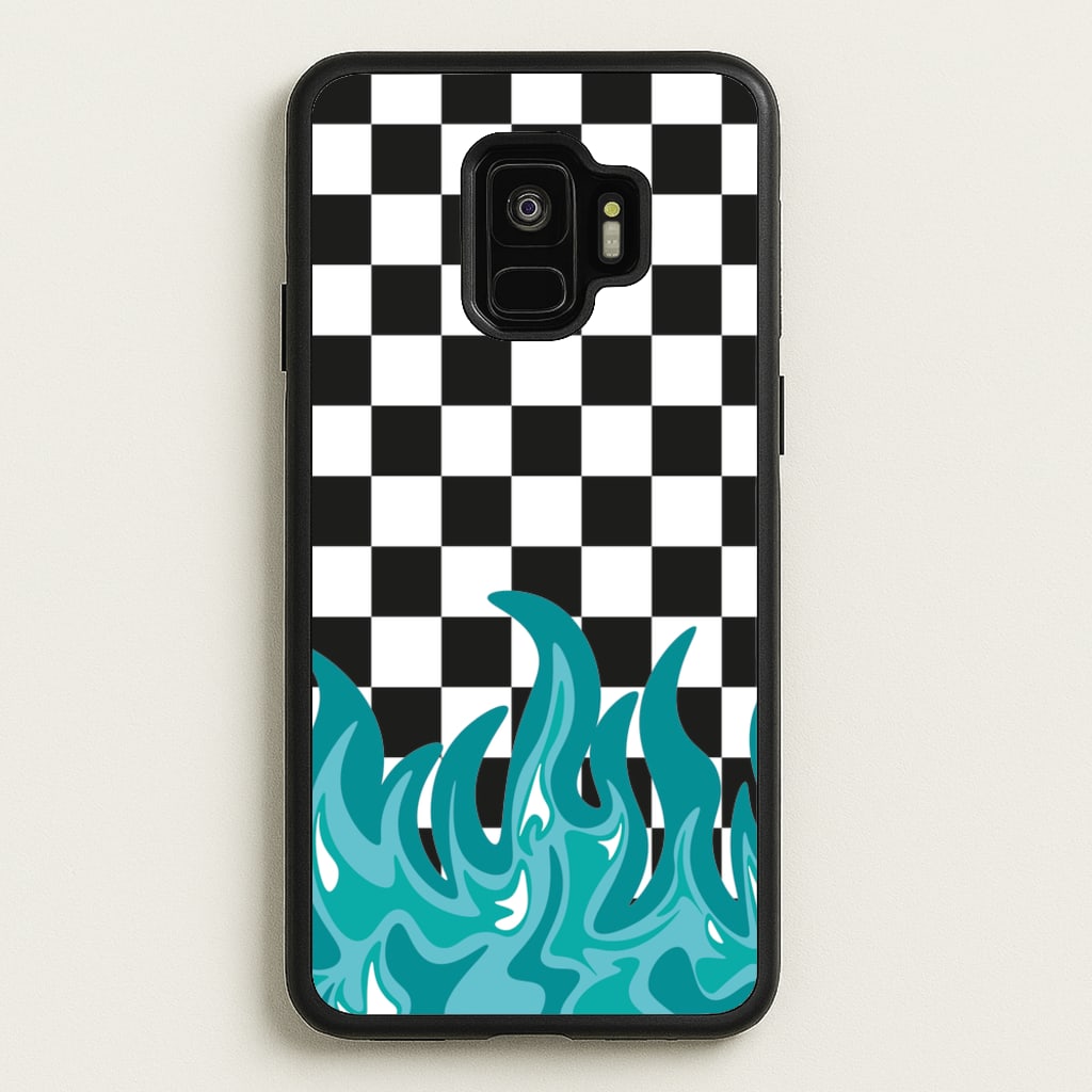 Blue Flame - Skate Aesthetic - Skate Aesthetic Phone Case for Galaxy S9