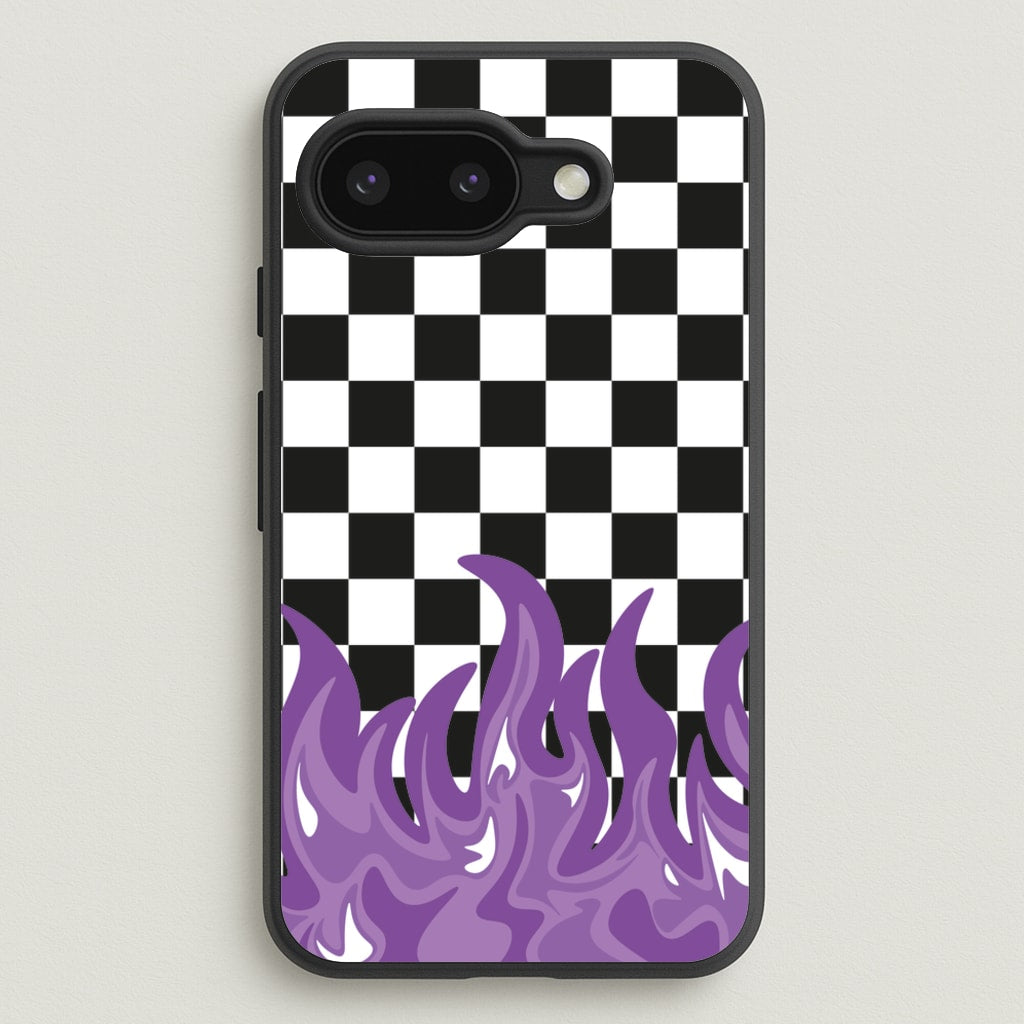 Purple Flame - Skate Aesthetic - Skate Aesthetic Phone Case for Google Pixel 9a