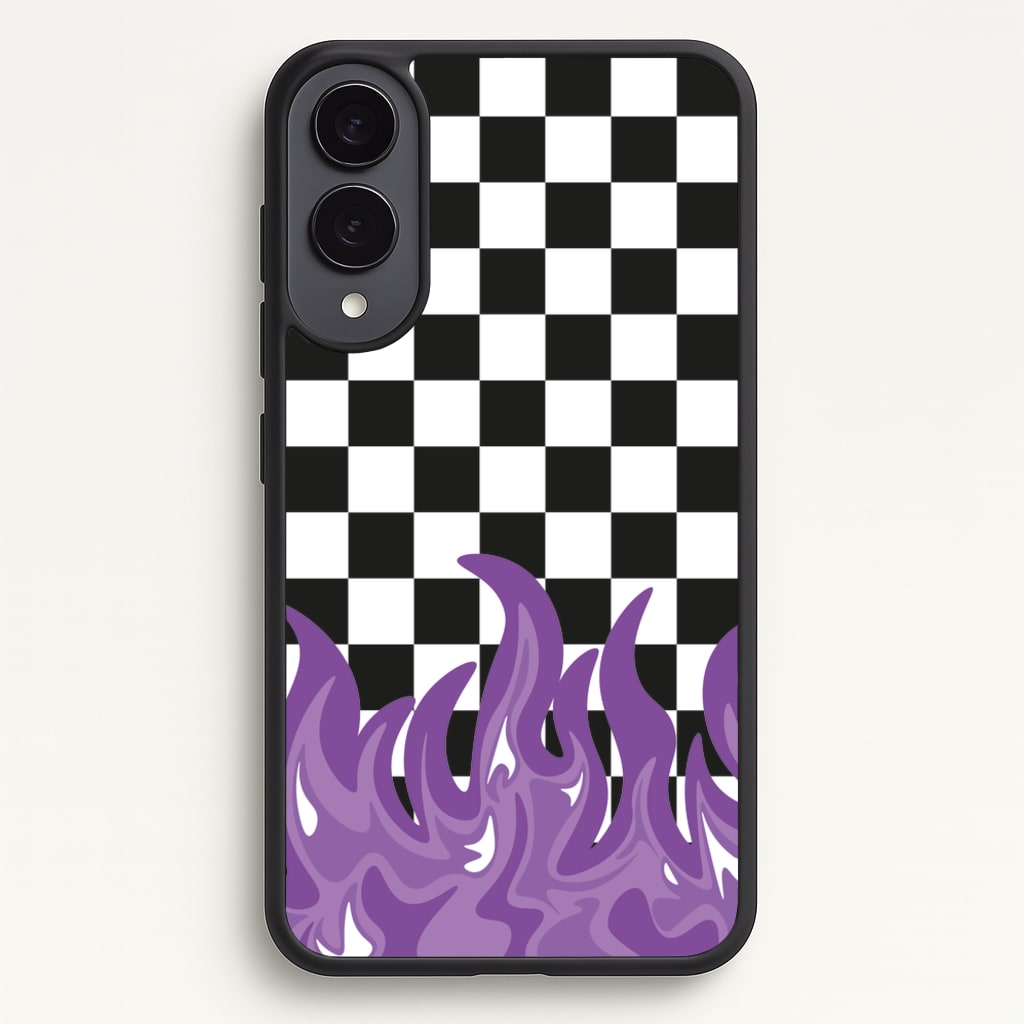 Purple Flame - Skate Aesthetic - Skate Aesthetic Phone Case for Galaxy S25 Edge