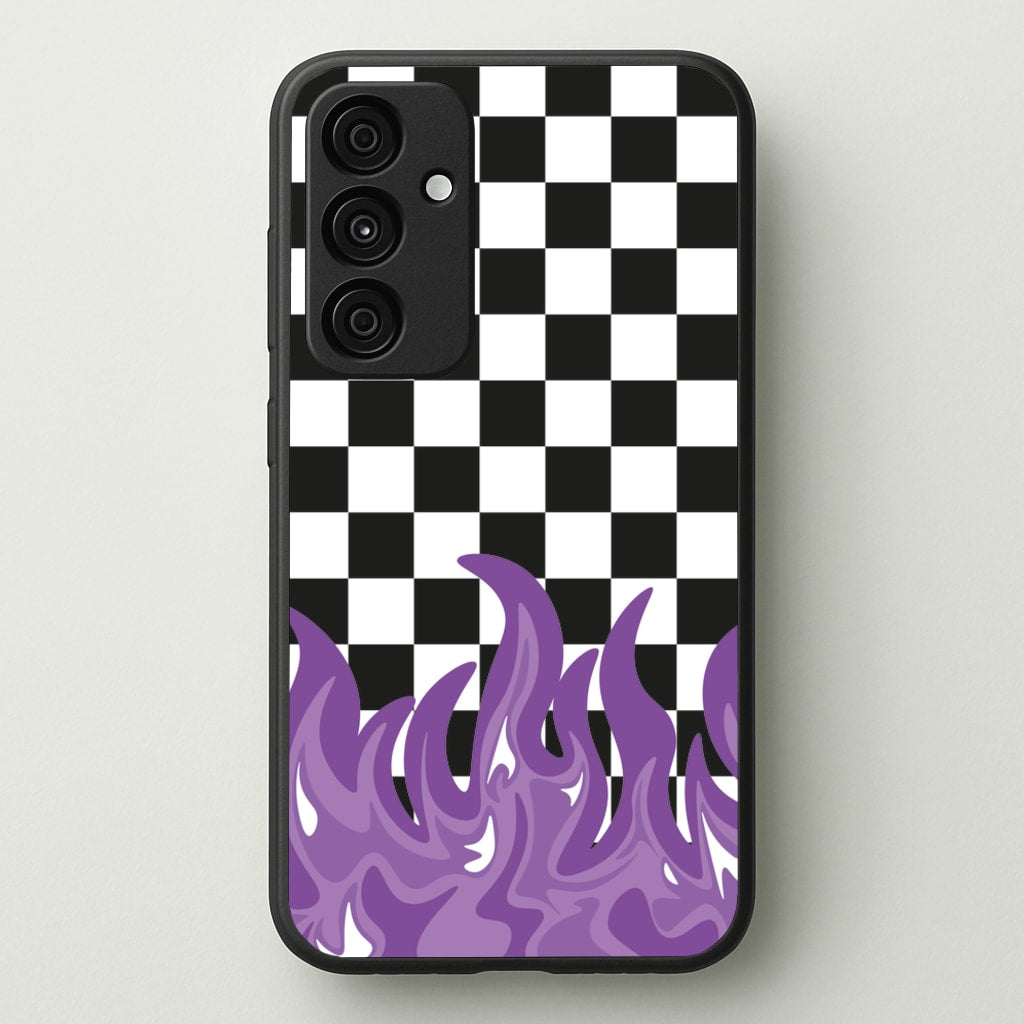 Purple Flame - Skate Aesthetic - Skate Aesthetic Phone Case for Galaxy A55