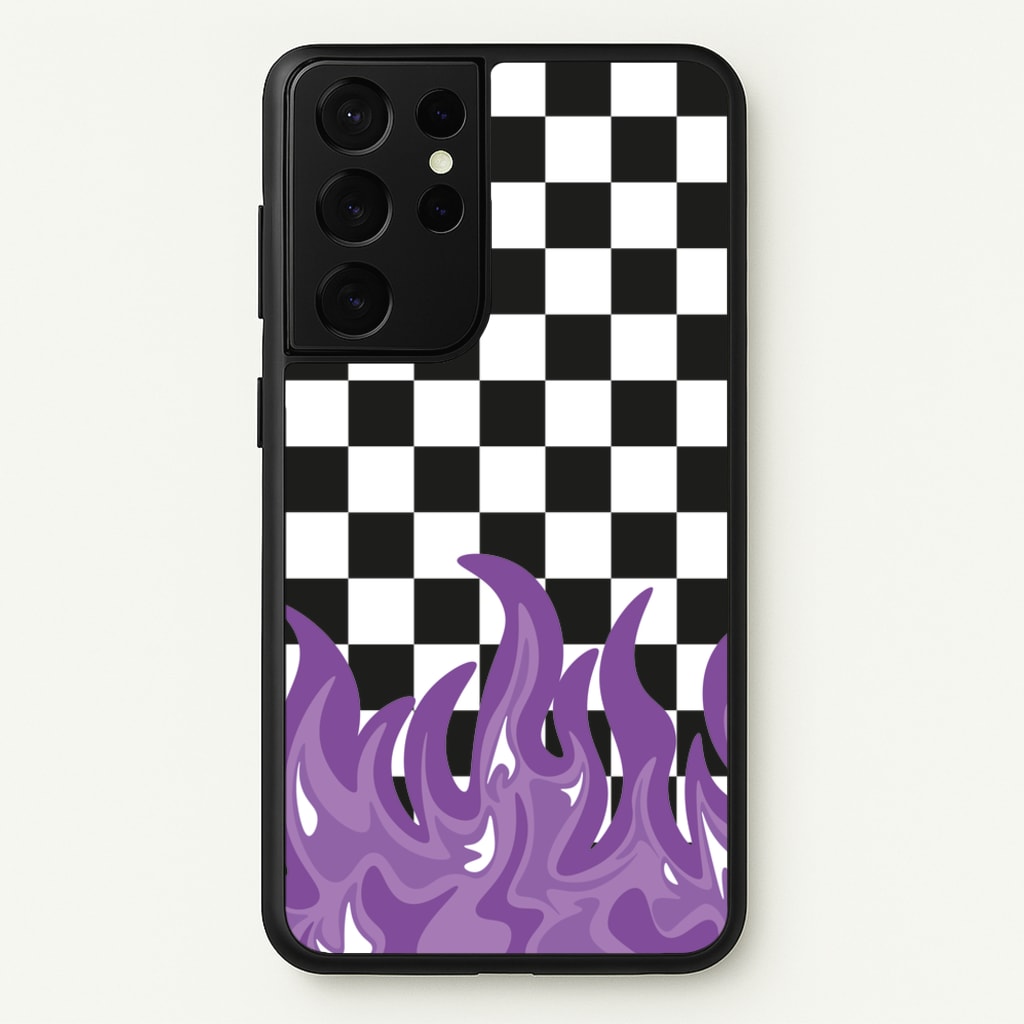 Purple Flame - Skate Aesthetic - Skate Aesthetic Phone Case for Galaxy S21 Ultra