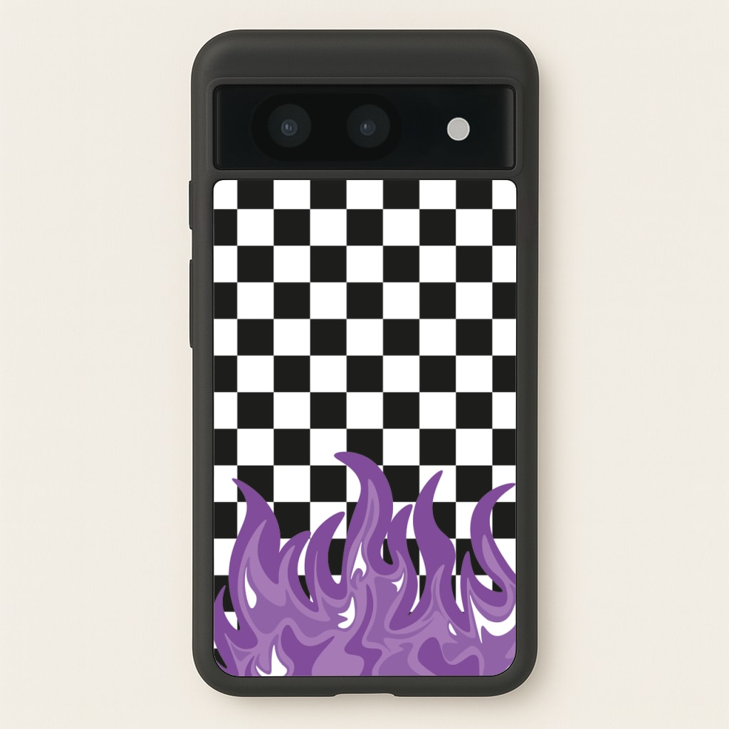 Purple Flame - Skate Aesthetic - Skate Aesthetic Phone Case for Google Pixel 8a