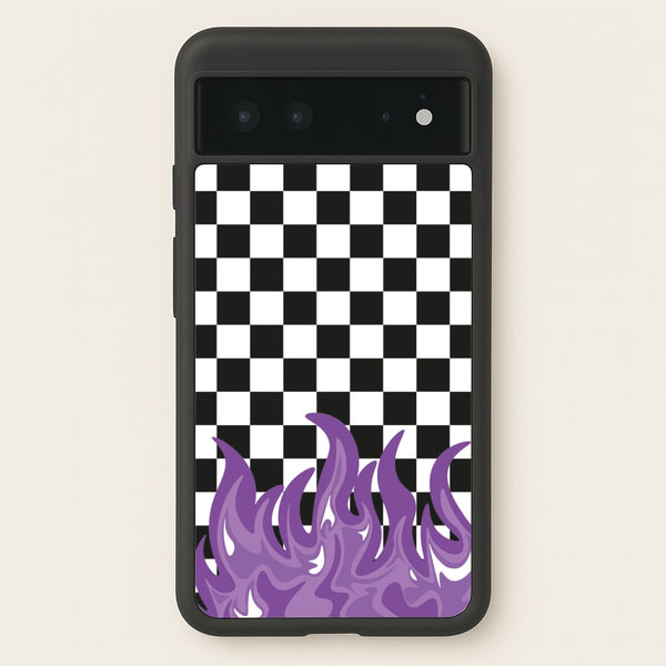 Purple Flame - Skate Aesthetic - Skate Aesthetic Phone Case for Google Pixel 6