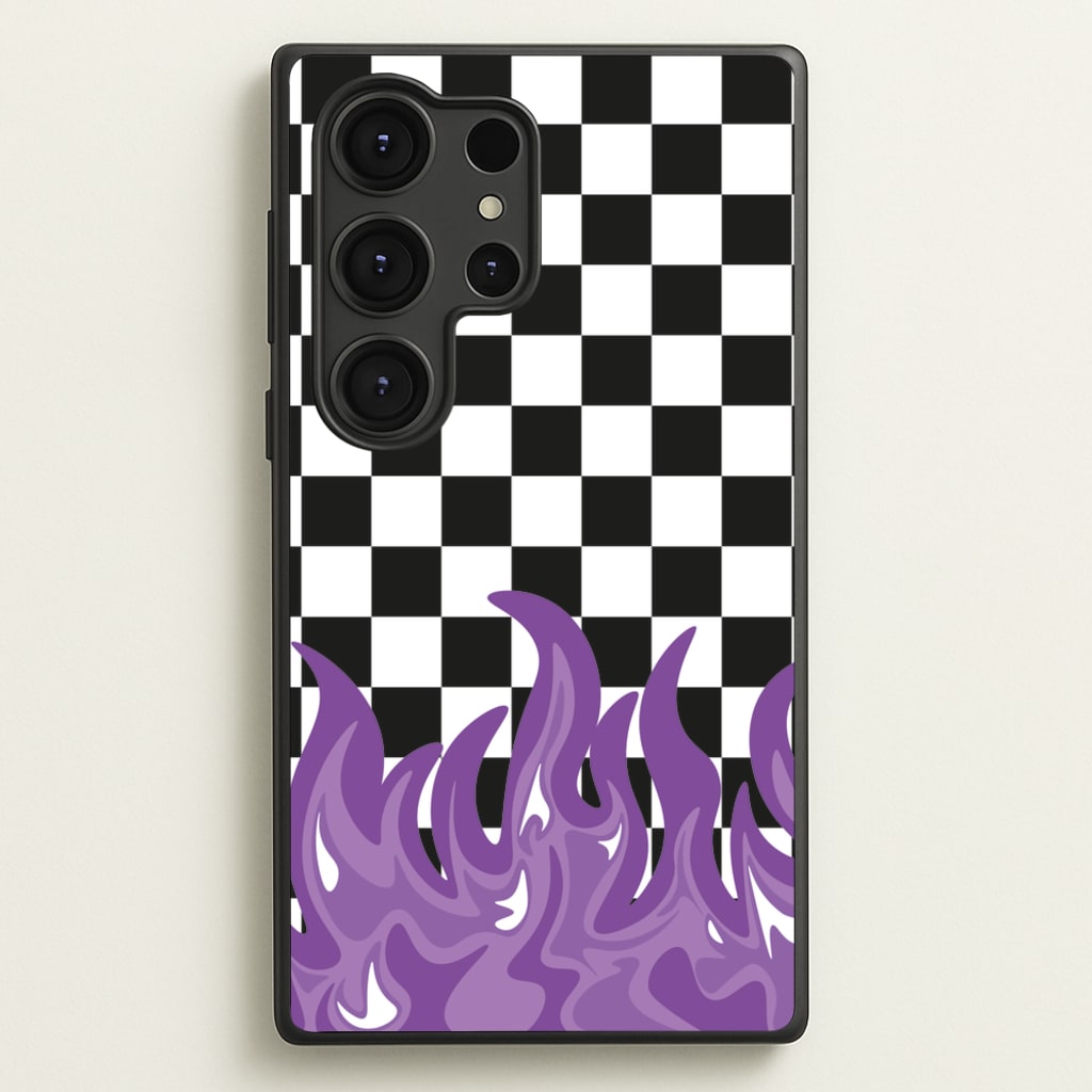 Purple Flame - Skate Aesthetic - Skate Aesthetic Phone Case for Galaxy S25 Ultra