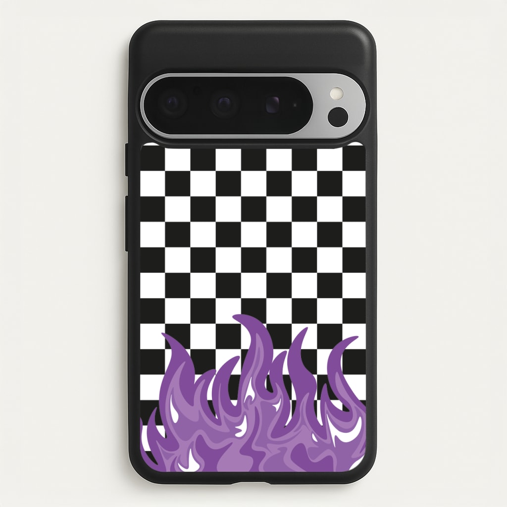 Purple Flame - Skate Aesthetic - Skate Aesthetic Phone Case for Google Pixel 9 Pro XL