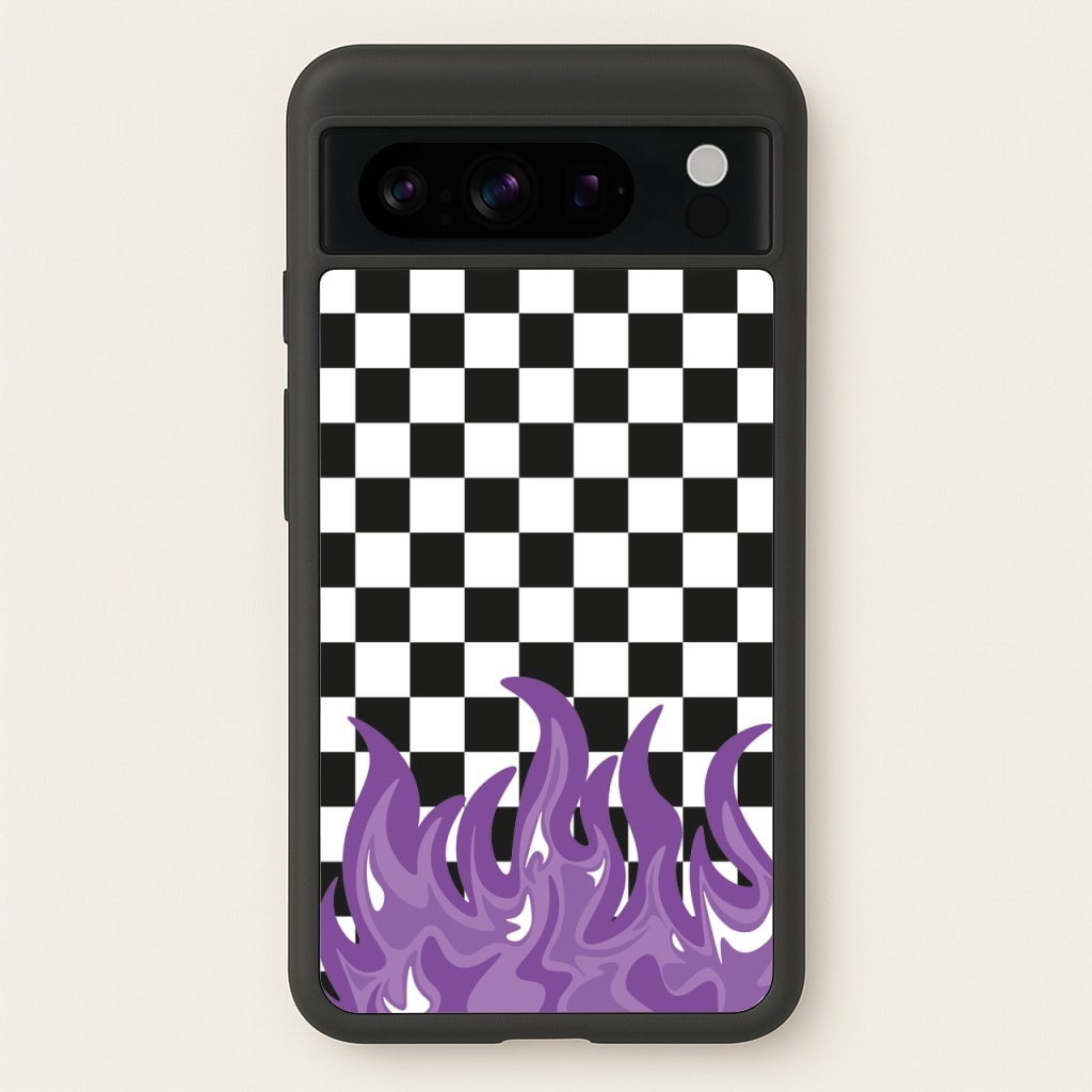 Purple Flame - Skate Aesthetic - Skate Aesthetic Phone Case for Google Pixel 8 Pro