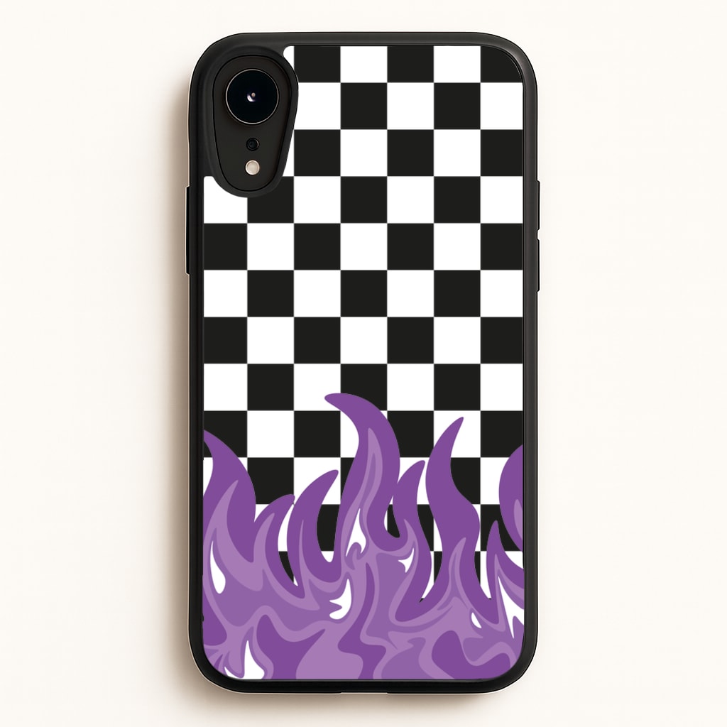Purple Flame - Skate Aesthetic - Skate Aesthetic Phone Case for iPhone XR