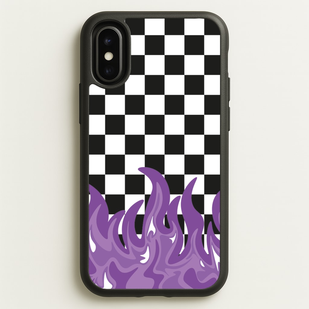 Purple Flame - Skate Aesthetic - Skate Aesthetic Phone Case for iPhone X / XS