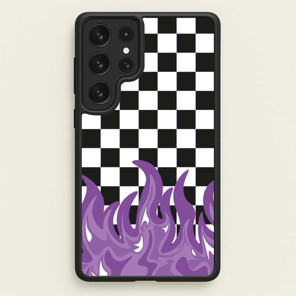 Purple Flame - Skate Aesthetic - Skate Aesthetic Phone Case for Galaxy S22 Ultra