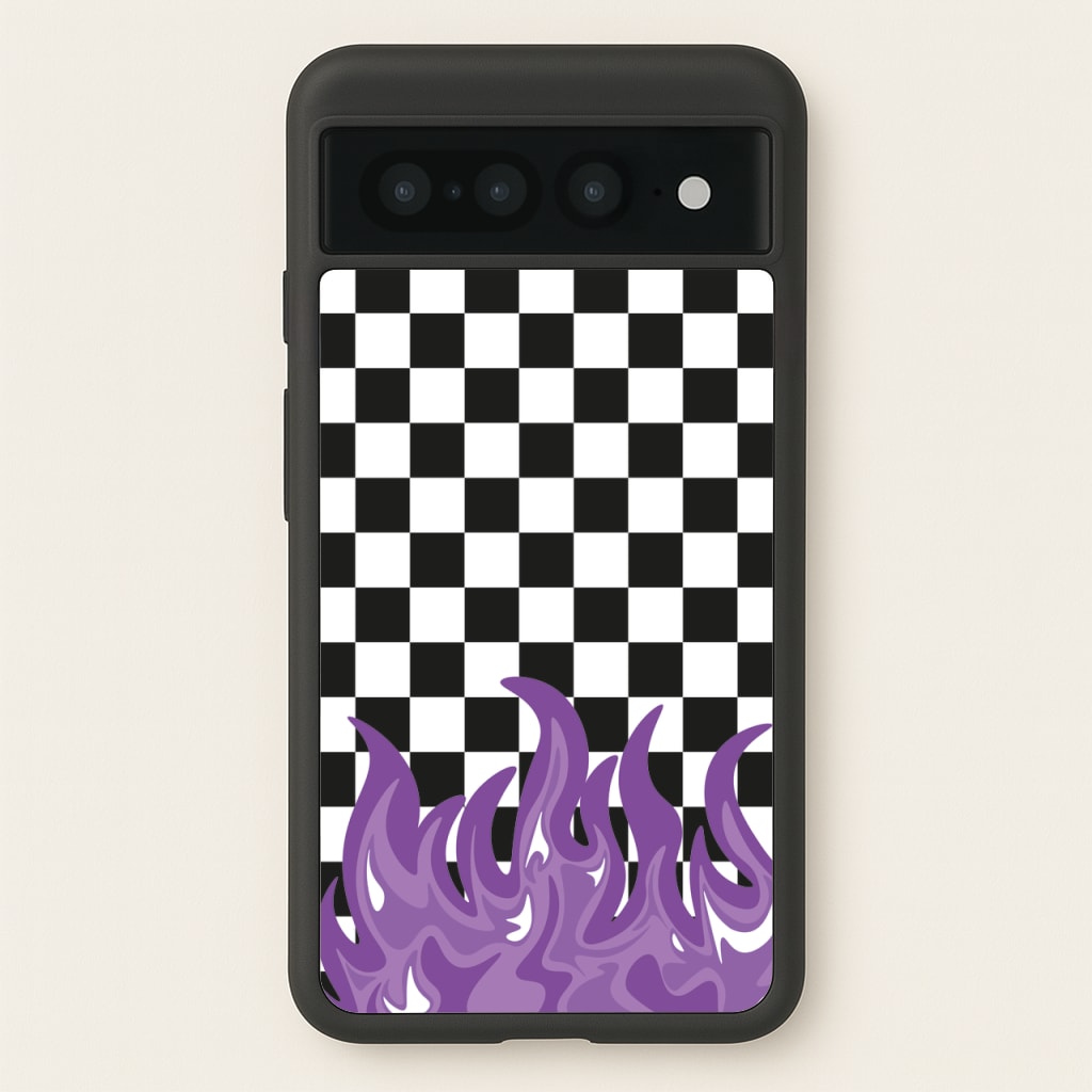Purple Flame - Skate Aesthetic - Skate Aesthetic Phone Case for Google Pixel 7 Pro