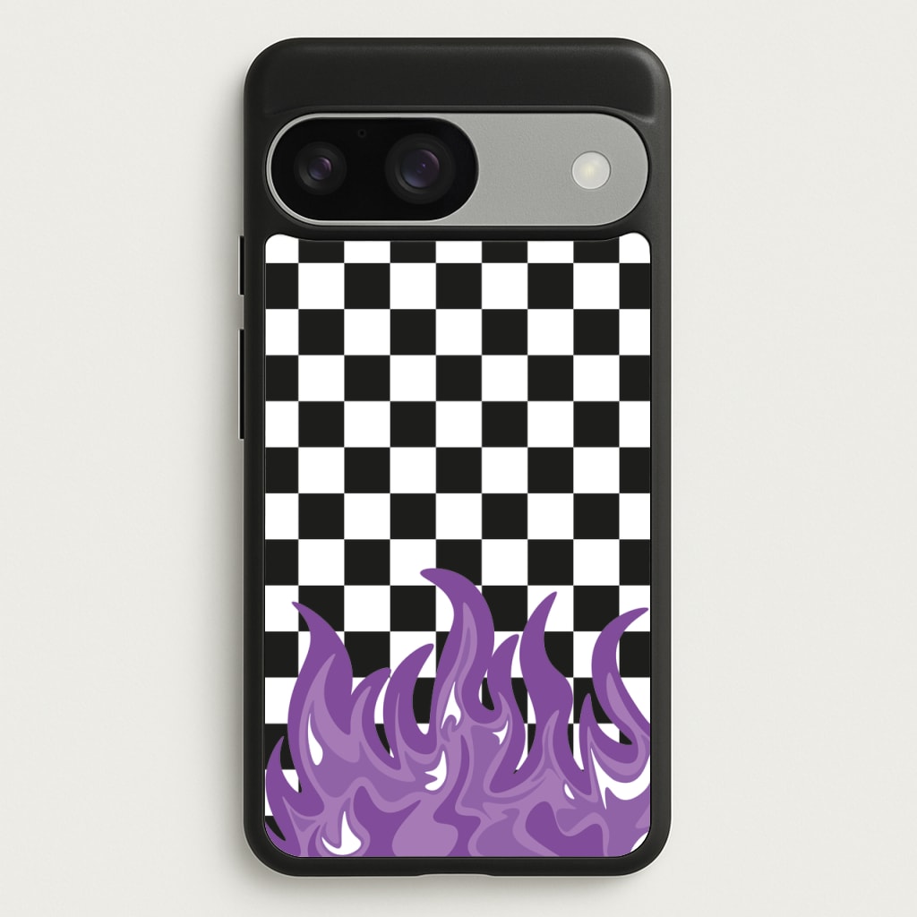 Purple Flame - Skate Aesthetic - Skate Aesthetic Phone Case for Google Pixel 9 / 9 Pro