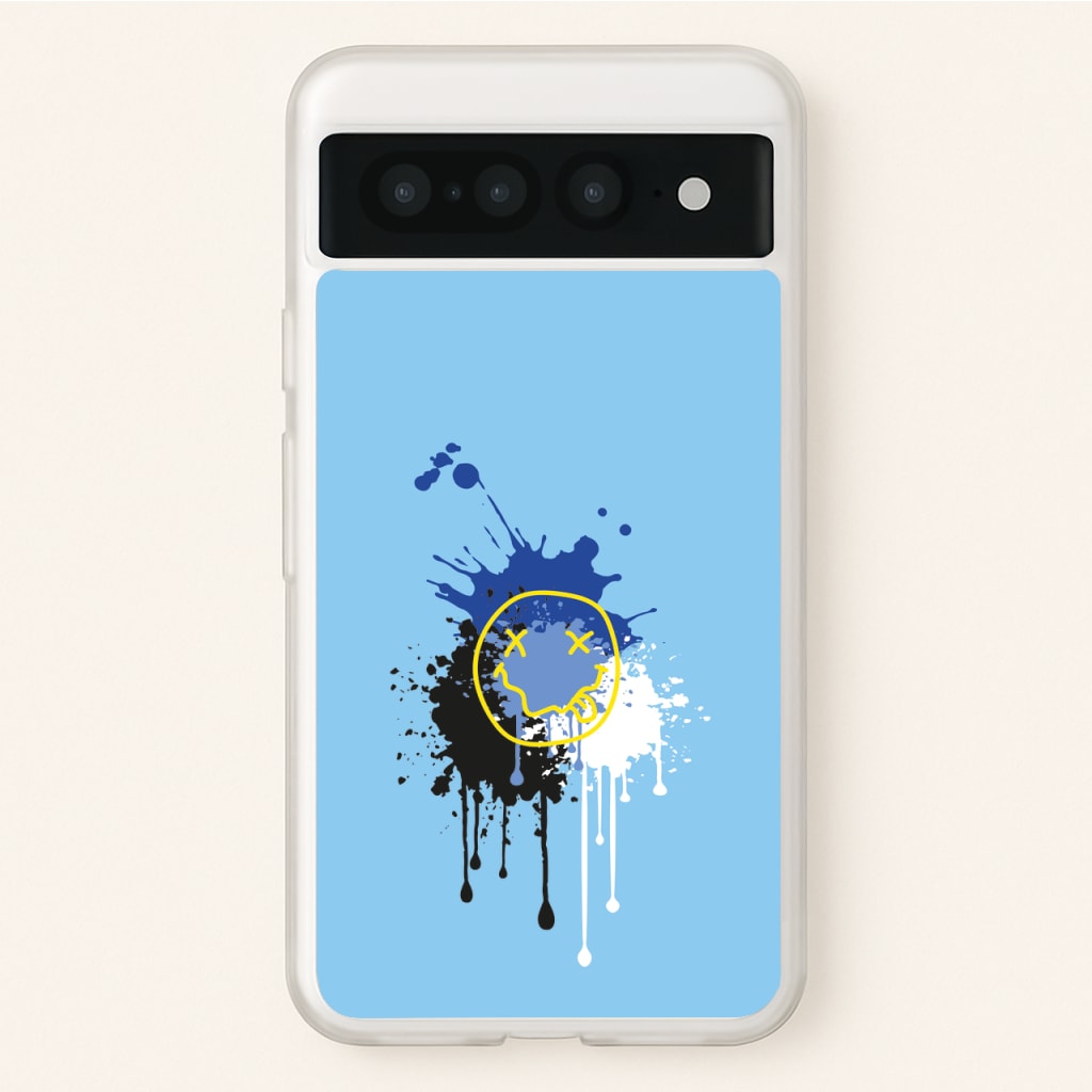 Blue Graffiti - Skate Aesthetic - Skate Aesthetic Phone Case for Google Pixel 7 Pro